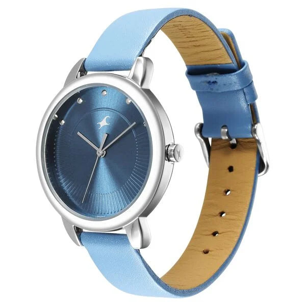 Fastrack 6282SL01 | Fastrack Stunners Quartz Analog Blue Dial Leather Strap Watch for Girls