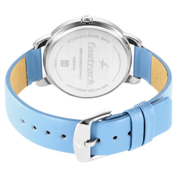 Fastrack 6282SL01 | Fastrack Stunners Quartz Analog Blue Dial Leather Strap Watch for Girls