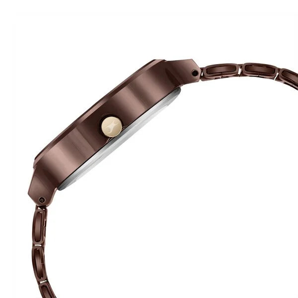 Fastrack 6306KM02 | Fastrack MetaWe Quartz Analog Brown Dial Stainless Steel Strap Watch For Girls