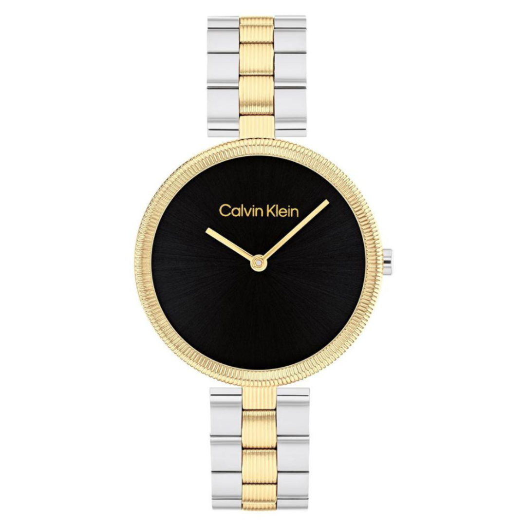 Calvin Klein 25100012 | Gleam Women Quartz Black Dial Analog Stainless Steel Watch