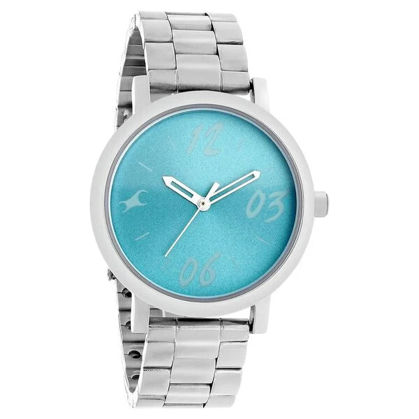 Fastrack 68010SM07 | Fastrack Tropical Waters Quartz Analog Green Dial Metal Strap Watch for Girls