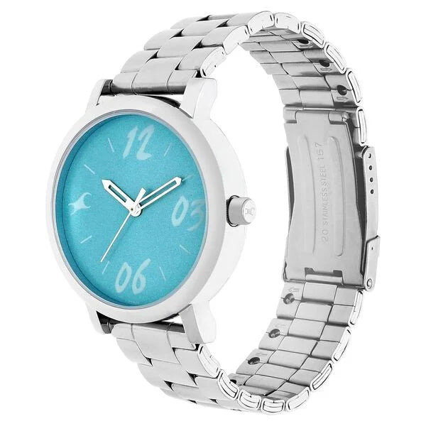 Fastrack 68010SM07 | Fastrack Tropical Waters Quartz Analog Green Dial Metal Strap Watch for Girls