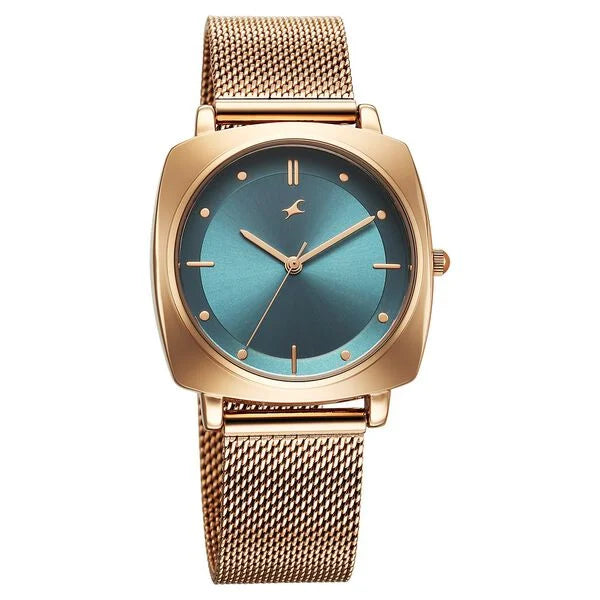 Fastrack 68043WM02 | Fastrack Stunners X Quartz Analog Green Dial Stainless Steel Strap Watch For Girls