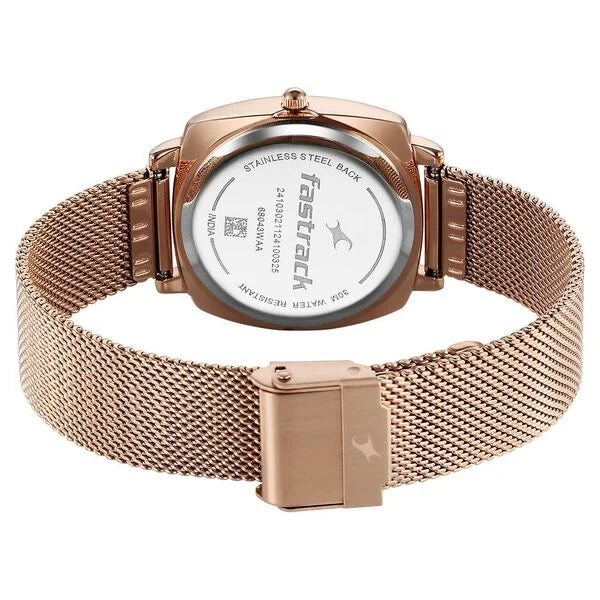 Fastrack 68043WM02 | Fastrack Stunners X Quartz Analog Green Dial Stainless Steel Strap Watch For Girls