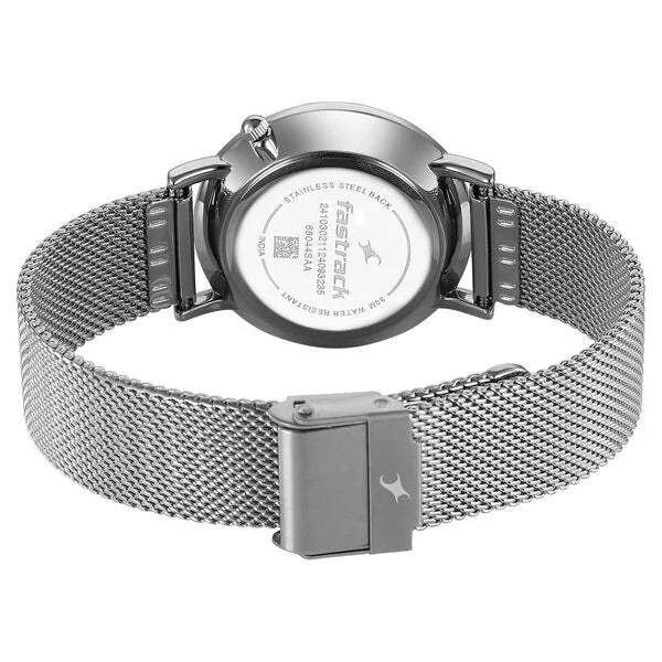Fastrack 68044SM02 | Fastrack Stunners X Quartz Analog Pink Dial Stainless Steel Strap Watch For Girls