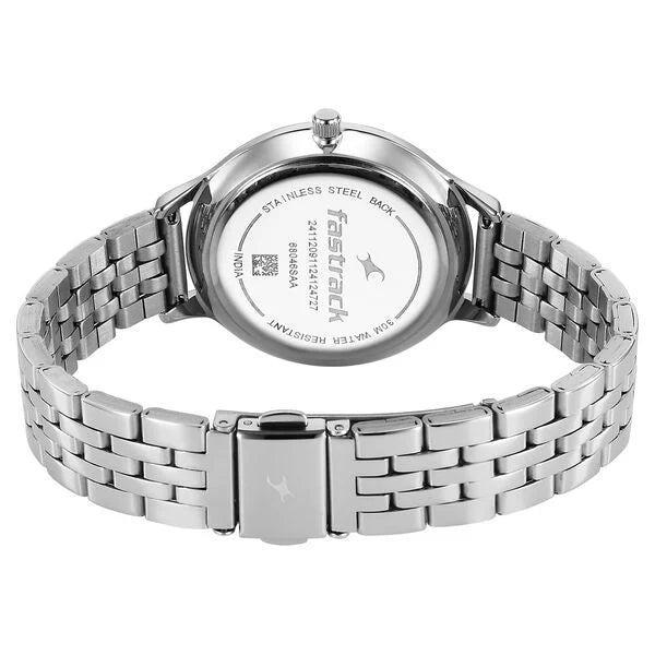 Fastrack 68046SM03 | Fastrack Stunners X Quartz Analog Pink Dial Stainless Steel Strap Watch For Girls