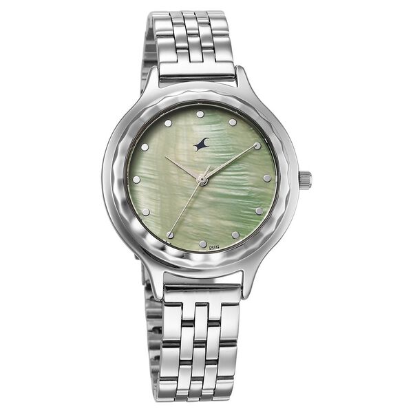 Fastrack 68046SM04 | Fastrack Stunners X Quartz Analog Green Dial Stainless Steel Strap Watch For Girls