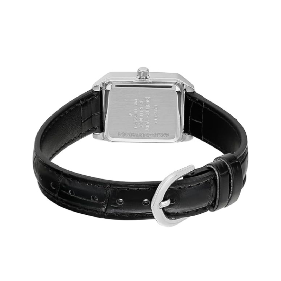 Casio LTP-V007L-1BUDF A2286 | Enticer Women Quartz Black Dial Analog Leather Watch
