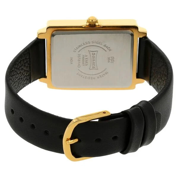 Sonata NP7078YL02 | Sonata Quartz Analog Champagne Dial Leather Strap Watch for Men