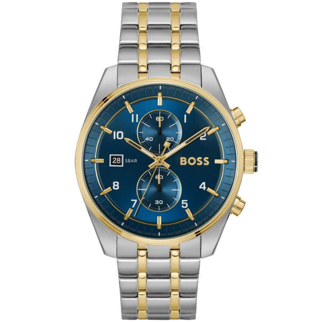 Boss 1514247 | Skytraveller Men Quartz Blue Dial Chronograph Stainless Steel Watch