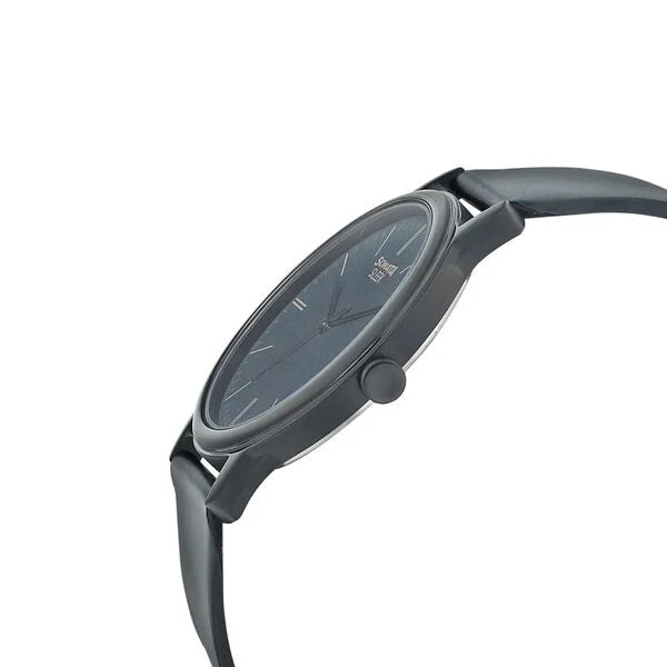 Sonata NP7128NL02 | Sonata Quartz Analog Black Dial Leather Strap Watch for Men