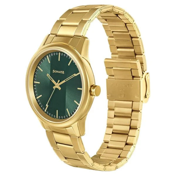 Sonata NS7134YM04 | Sonata Quartz Analog Stainless Steel Strap Watch for Men