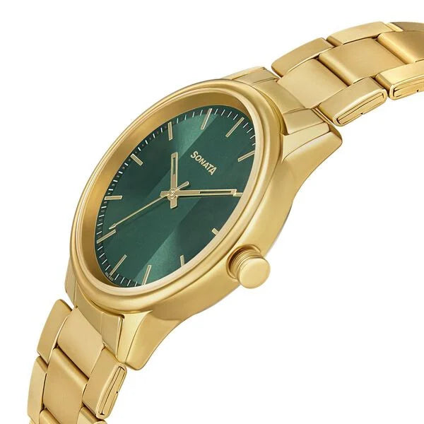 Sonata NS7134YM04 | Sonata Quartz Analog Stainless Steel Strap Watch for Men