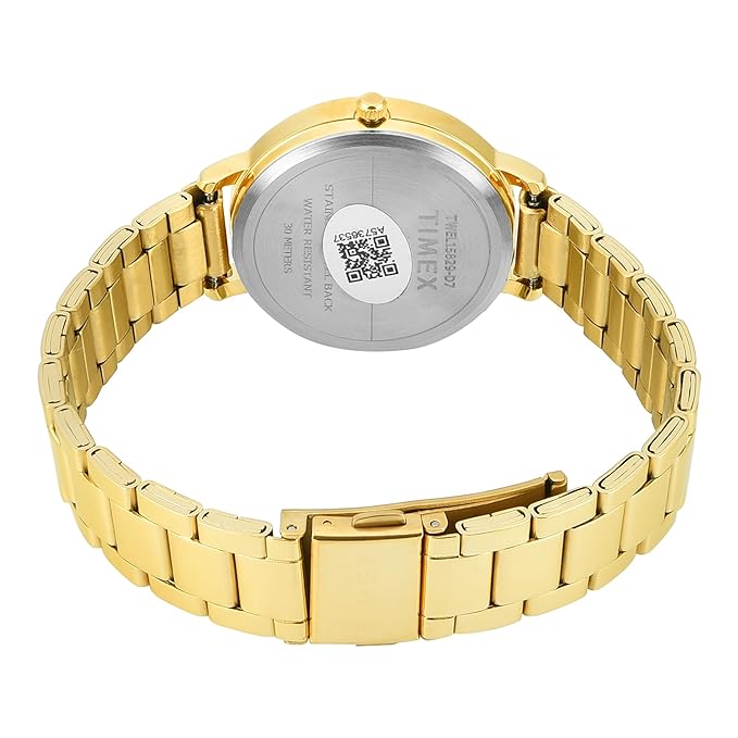 Timex TWEL15829 | Trendline Women Quartz Champagne Dial Analog Stainless Steel Watch
