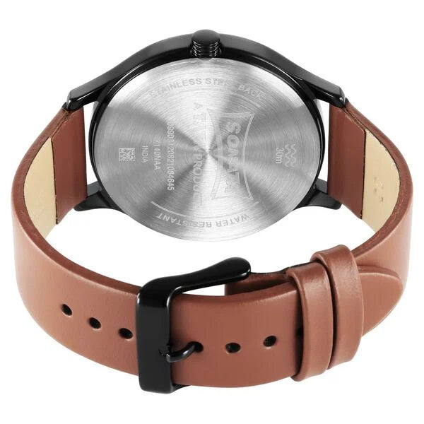 Sonata 7140NL02 | Sonata Force Quartz Multifunction Grey Dial Leather Strap Watch for Men