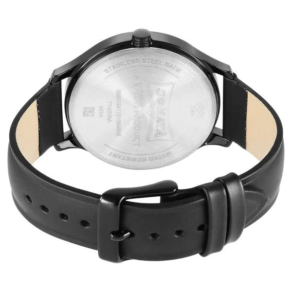 Sonata 7140NL04 | Sonata Quartz Multifunction Grey Dial Leather Strap Watch for Men