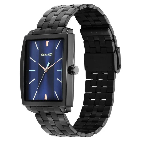 Sonata 7143NM01 | Sonata Utsav Quartz Analog Blue Dial Watch for Men