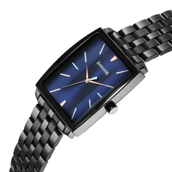 Sonata 7143NM01 | Sonata Utsav Quartz Analog Blue Dial Watch for Men