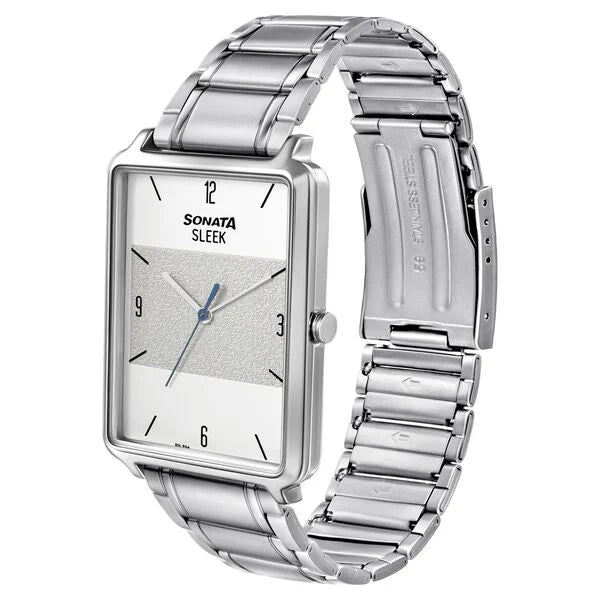 Sonata 7144SM01 | Sonata Quartz Analog Stainless Steel Strap Watch for Men