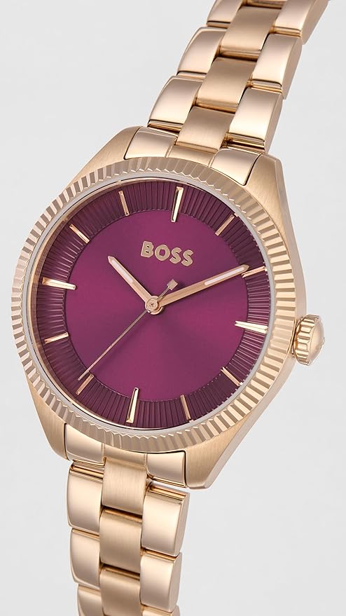 Boss 1502728 | Sage Women Quartz Red Dial Analog Stainless Steel Watch.