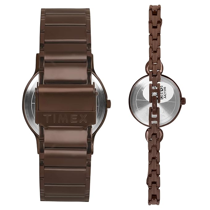 Timex TW00PR265 | Timex Classics Pairs Rose Gold Dial Round Case Day Date/3 Hands Function Watch