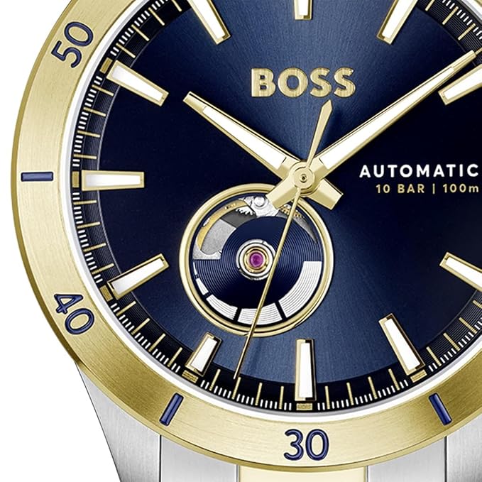Boss 1514201 | Troper Men Automatic Blue Dial Analog Stainless Steel Watch