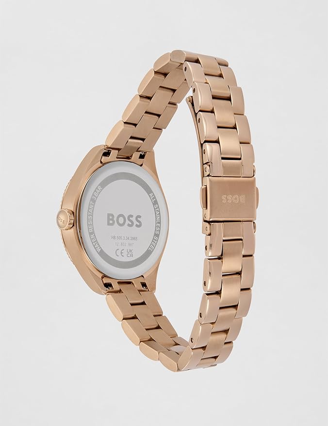 Boss 1502728 | Sage Women Quartz Red Dial Analog Stainless Steel Watch.