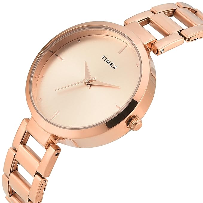Timex TW000X276 | Fashion Women Quartz Rose Gold Dial Analog Stainless Steel Watch