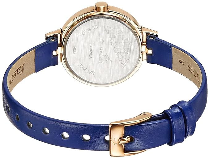 Fastrack 6113WL01 | Fastrack Quartz Analog Blue Dial Leather Strap Watch for Girls