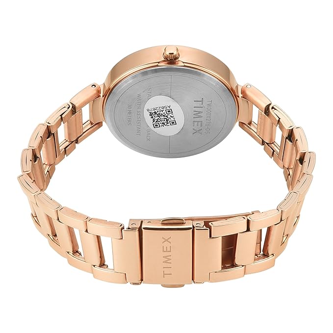 Timex TW000X276 | Fashion Women Quartz Rose Gold Dial Analog Stainless Steel Watch