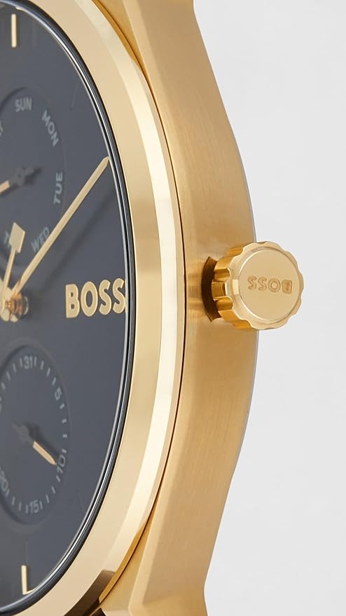 Boss 1514214 | Tyler Men Quartz Black Dial Multi-Function Leather Watch