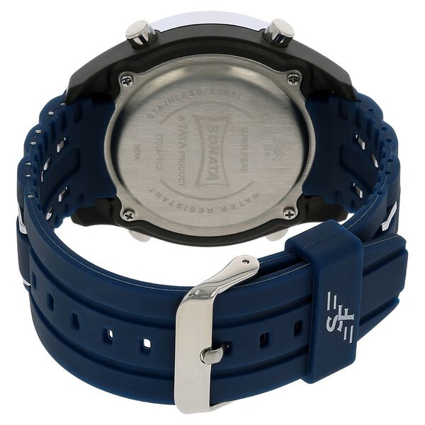 Sonata NS77034PP03 | SF Digital Dial Blue Plastic Strap Watch for Men