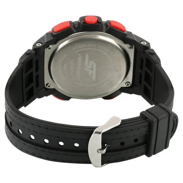 Sonata 77073PP01 | SF Super Fibre Digital Dial Plastic Strap Watch for Men