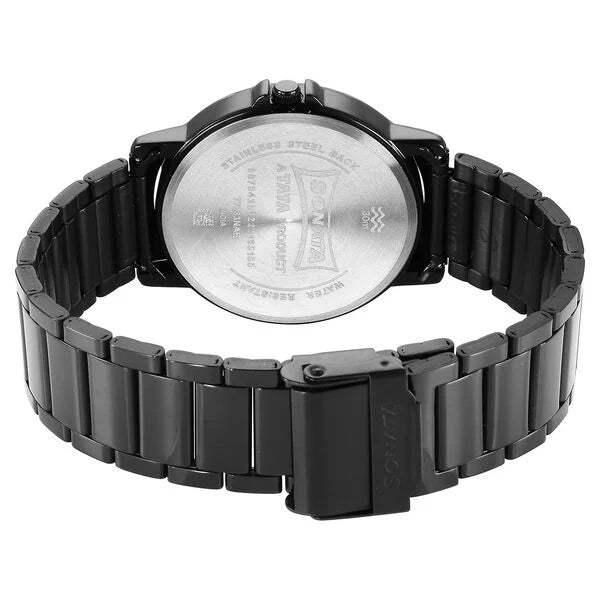 Sonata 77083NM01 | Sonata Quartz Analog Black Dial Watch for Men
