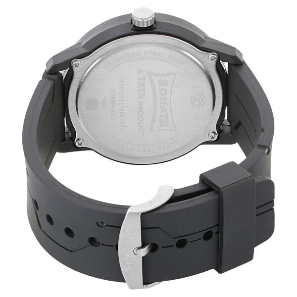 Sonata 77085PP03 | Sonata Quartz Analog Black Dial Plastic Strap Watch for Men