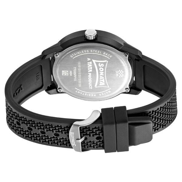 Sonata 77085PP10 | Sonata Quartz Analog PU Strap Watch for Men