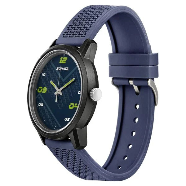 Sonata 77085PP14 | Sonata Quartz Analog PU Strap Watch for Men