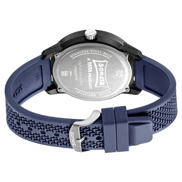 Sonata 77085PP14 | Sonata Quartz Analog PU Strap Watch for Men