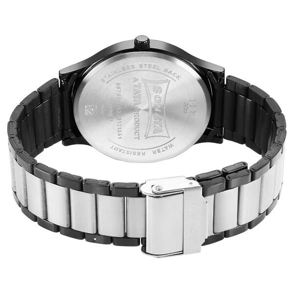 Sonata NS77105KM01 | Sonata Quartz Analog Black Dial Watch for Men