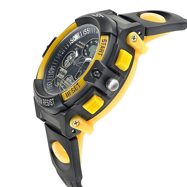 Sonata NS77116PP01W | SF Quartz Analog Digital Black Dial PU Strap Watch for Men