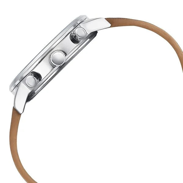 Sonata 77139SL01 | Sonata Quartz Multifunction Silver Dial Brown Leather Strap Watch For Men
