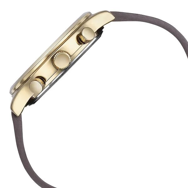 Sonata 77146YL01 | Sonata Quartz Multifunction Golden Dial Brown Leather Strap Watch For Men