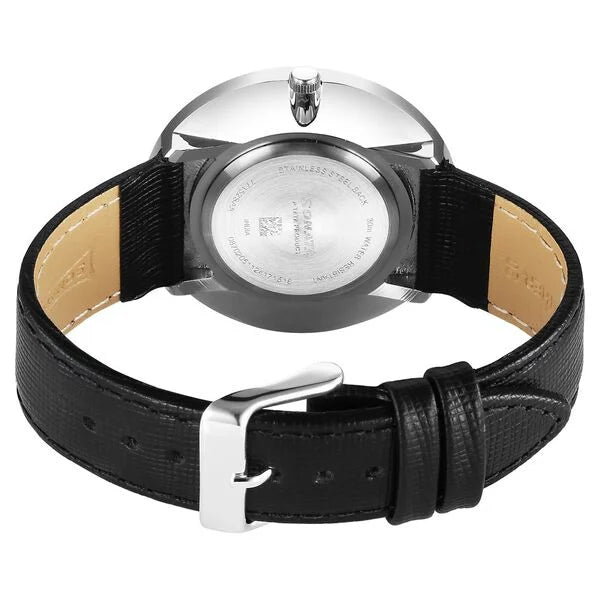 Sonata 77152SL03 | Sonata Ascent Quartz Analog Blue Dial Leather Strap Watch For Men