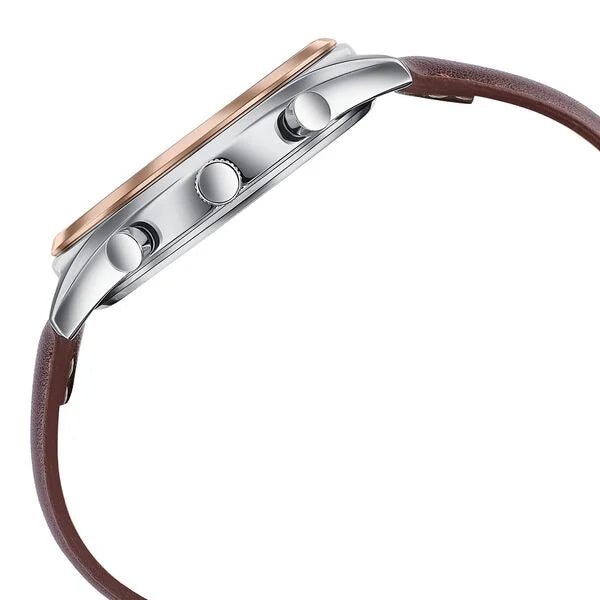 Sonata 77192KL01 | Sonata Festive Quartz Multifunction Blue Dial Brown Leather Strap Watch For Men
