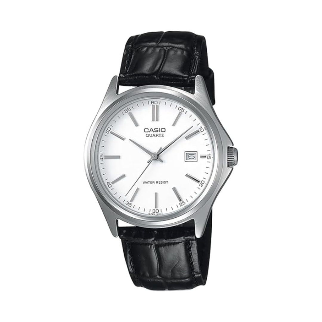 Casio MTP-1183E-7ADF A2300 | Enticer Men Quartz White Dial Analog Leather Watch