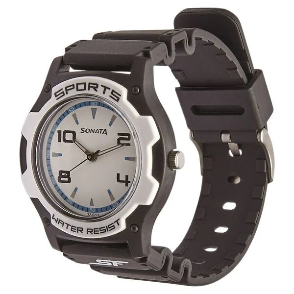 Sonata NS7921PP11 | SF Quartz Analog White Dial Watch for Men