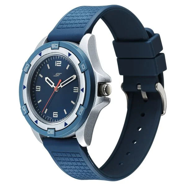 Sonata 7930PP21 | SF Sporty Blue Dial Polyurethane Strap Watch for Men