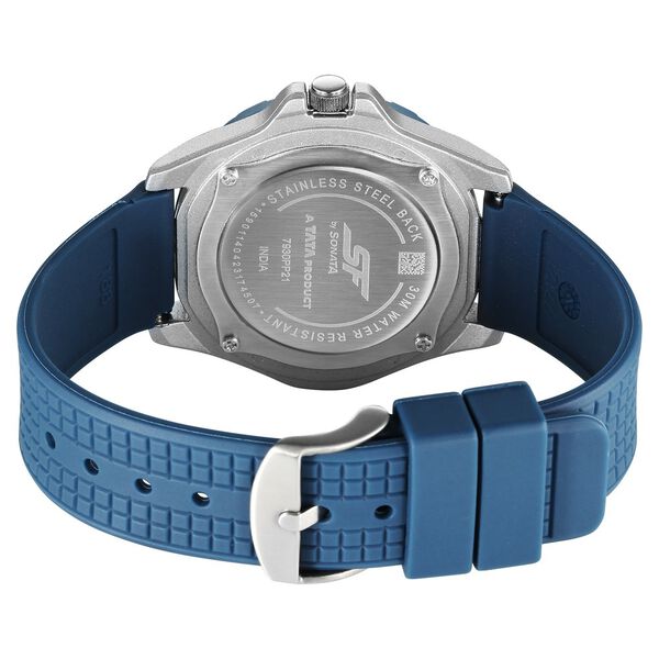 Sonata 7930PP21 | SF Sporty Blue Dial Polyurethane Strap Watch for Men