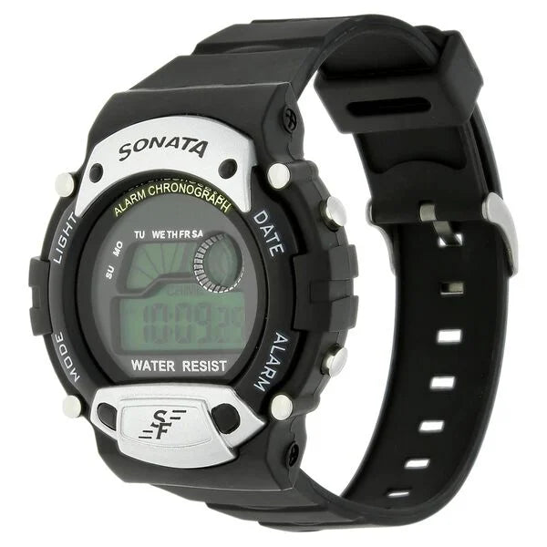Sonata NR7982PP02 | SF Digital Dial Plastic Strap Watch for Men