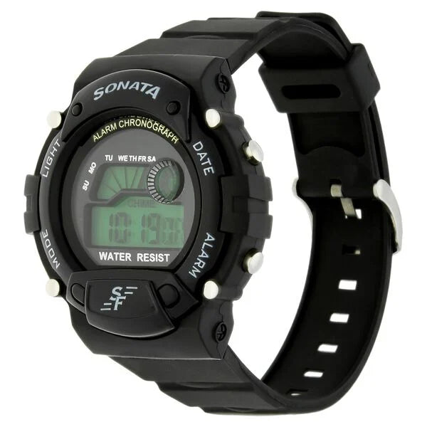 Sonata NS7982PP03 | SF Digital Round Dial Plastic Strap Watch For Men